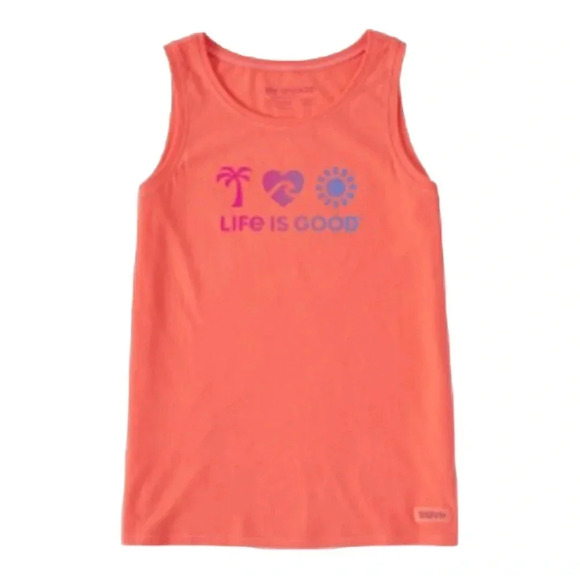 Life is Good Mango Orange Women Size XL Beach Crusher Lite Tank NWT - Picture 6 of 13